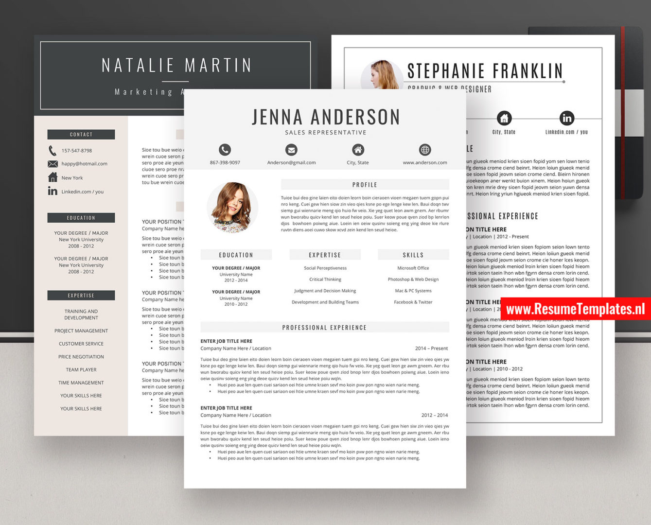 Modern Resume Templates / CV Templates, Cover Letter, MS Word Resume ...