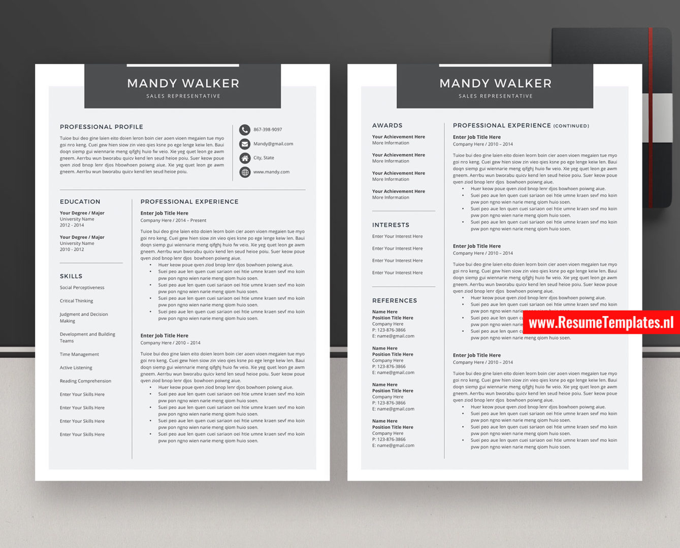 free cv template for ms word