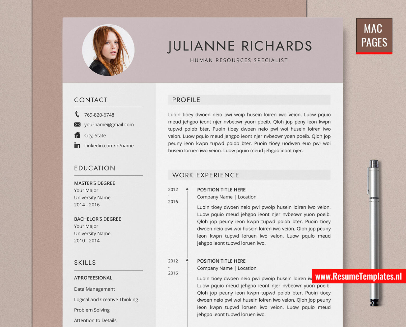 cv templates for mac free download