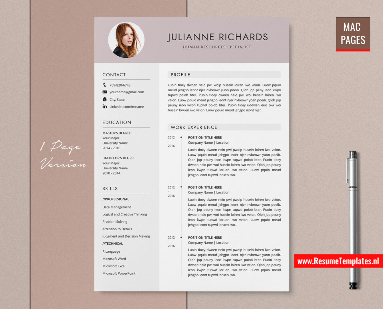 resume templates for mac free downloads