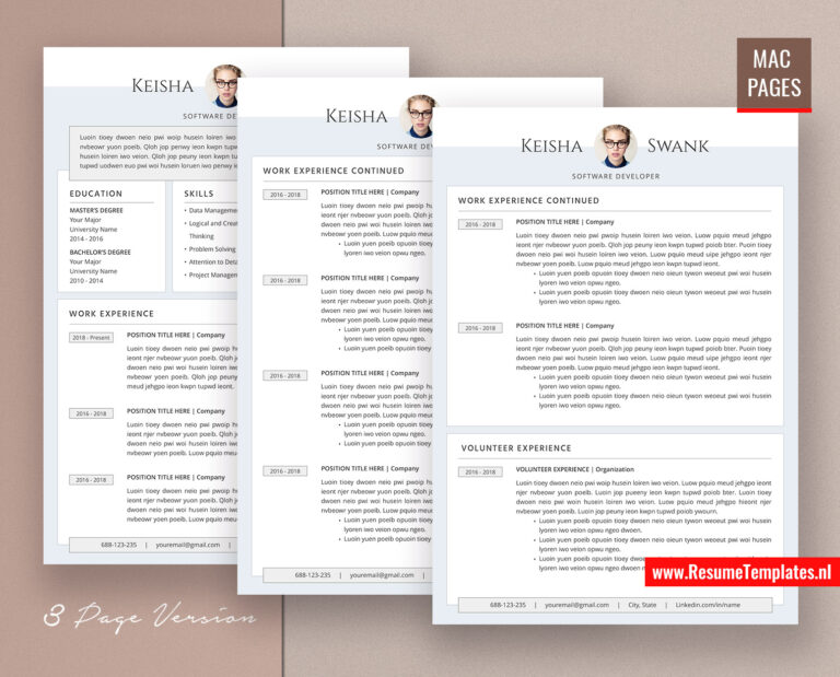 mac pages resume templates