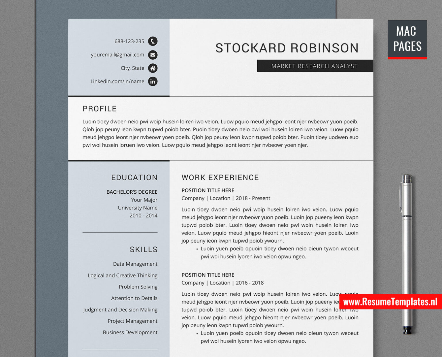 free resume templates for apple