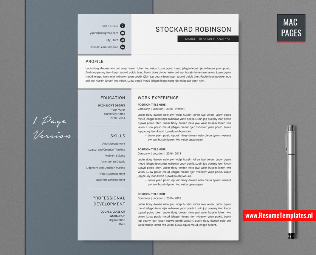 mac pages resume templates download free