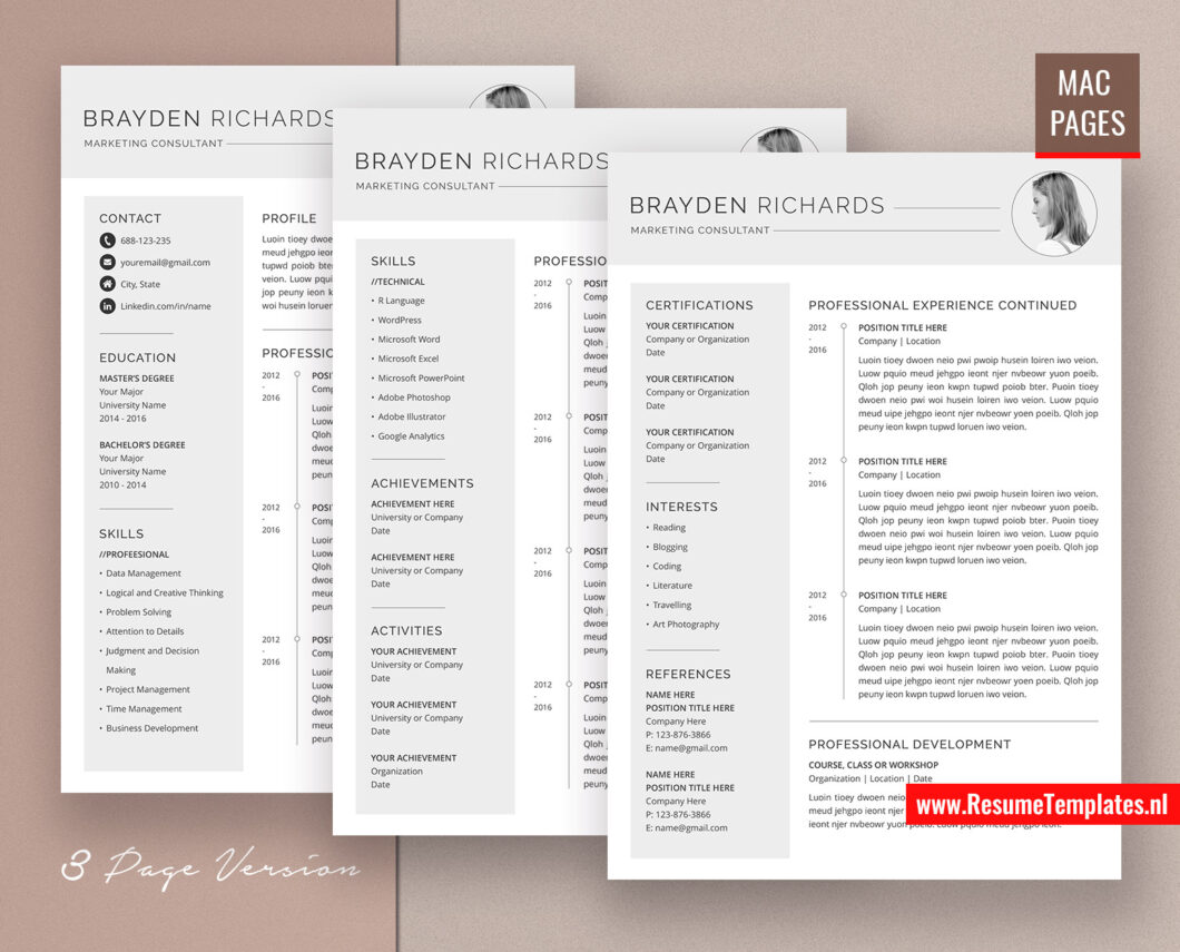 download resume templates for mac