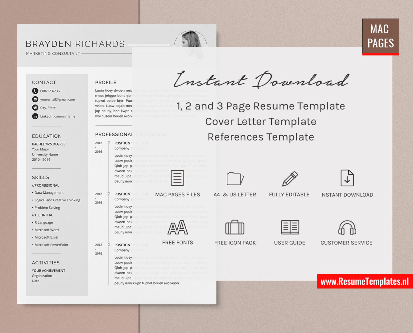 free downloadable resume templates for mac